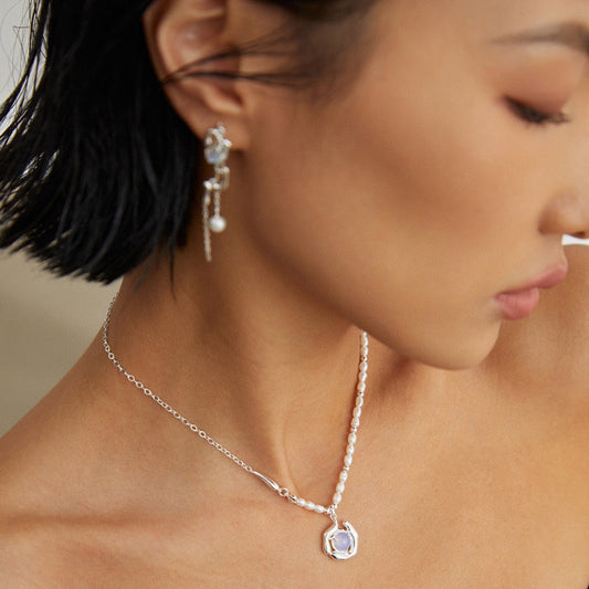 Mountain Bloom Opal & Pearl Necklace