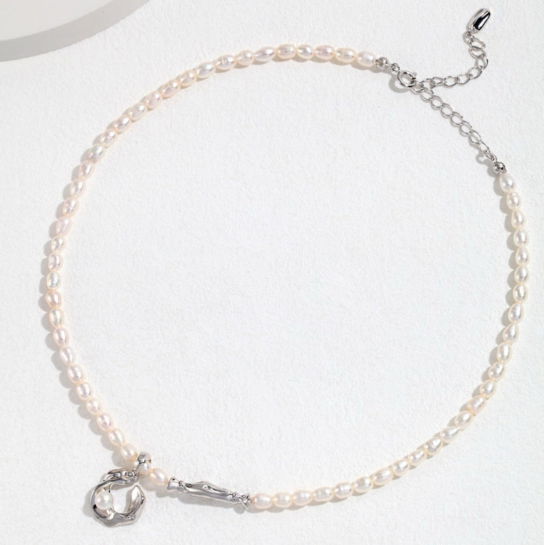 Silken Embrace Freshwater Pearl Necklace