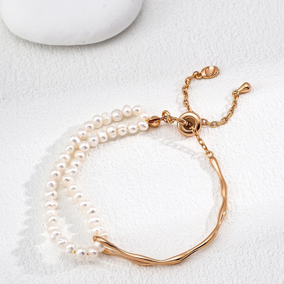 Timeless Dual-Strand Pearl Bracelet