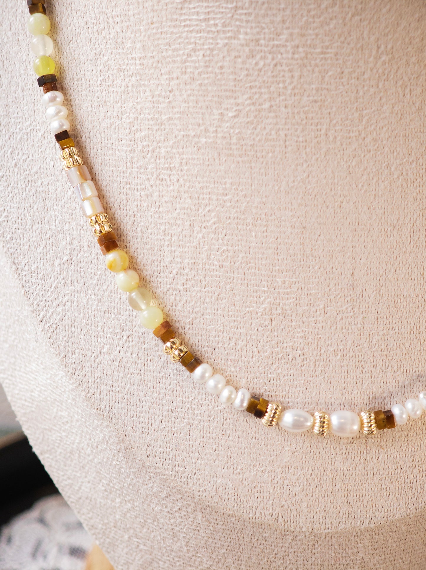 Springtime Muse –Pastel Yellow Necklace