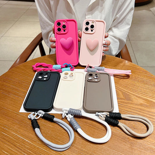 π― Hit Me with Your Heart iPhone Case β Lanyard-Ready & Bold