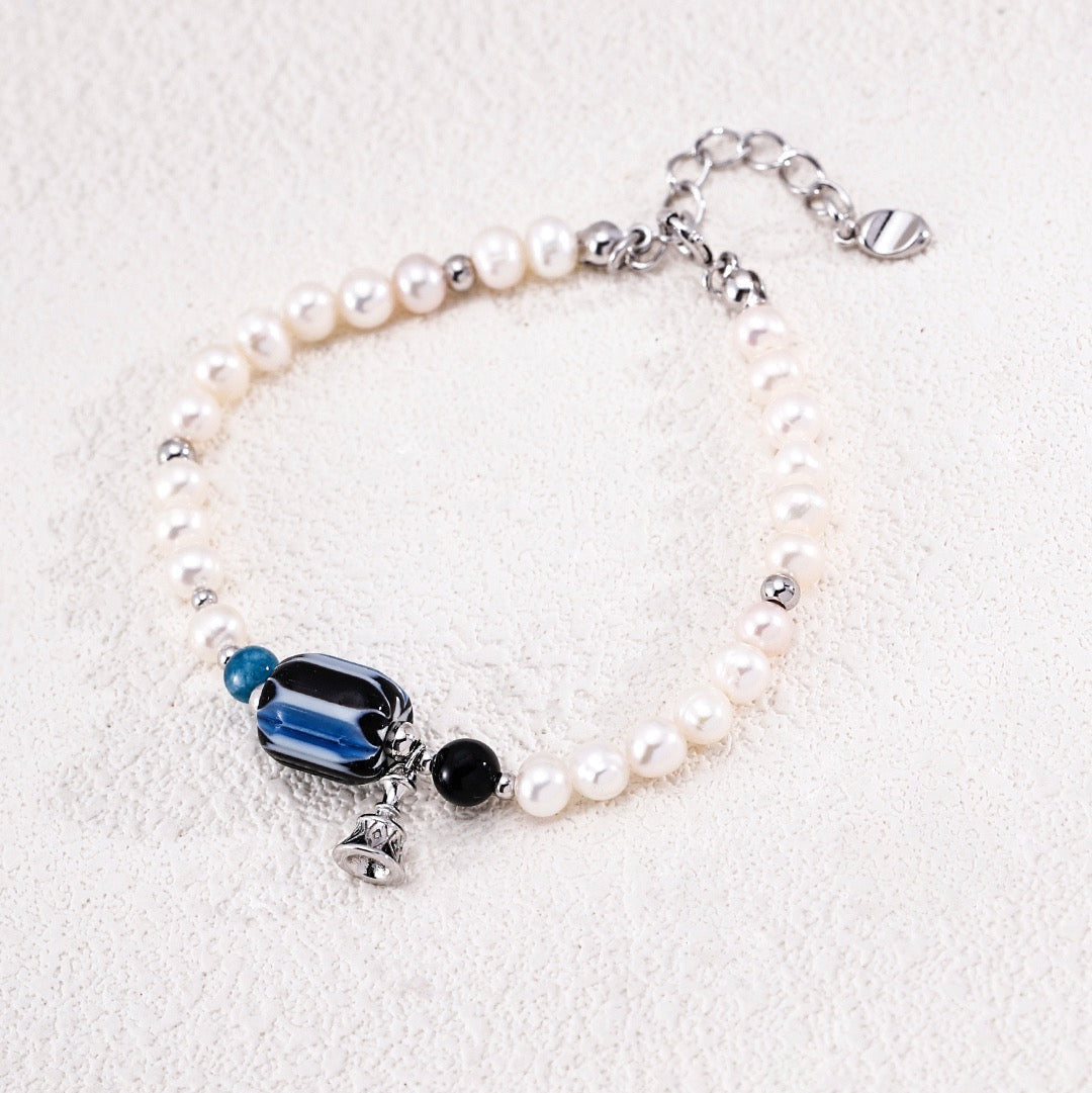 The Himalayan Flame Pearl & Agate Bracelet