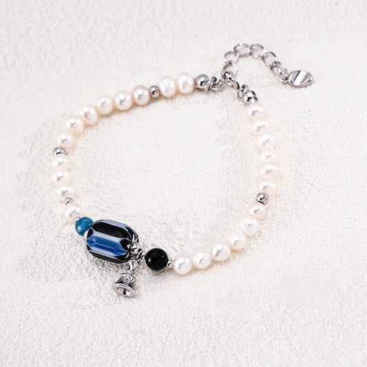 The Himalayan Flame Pearl & Agate Bracelet