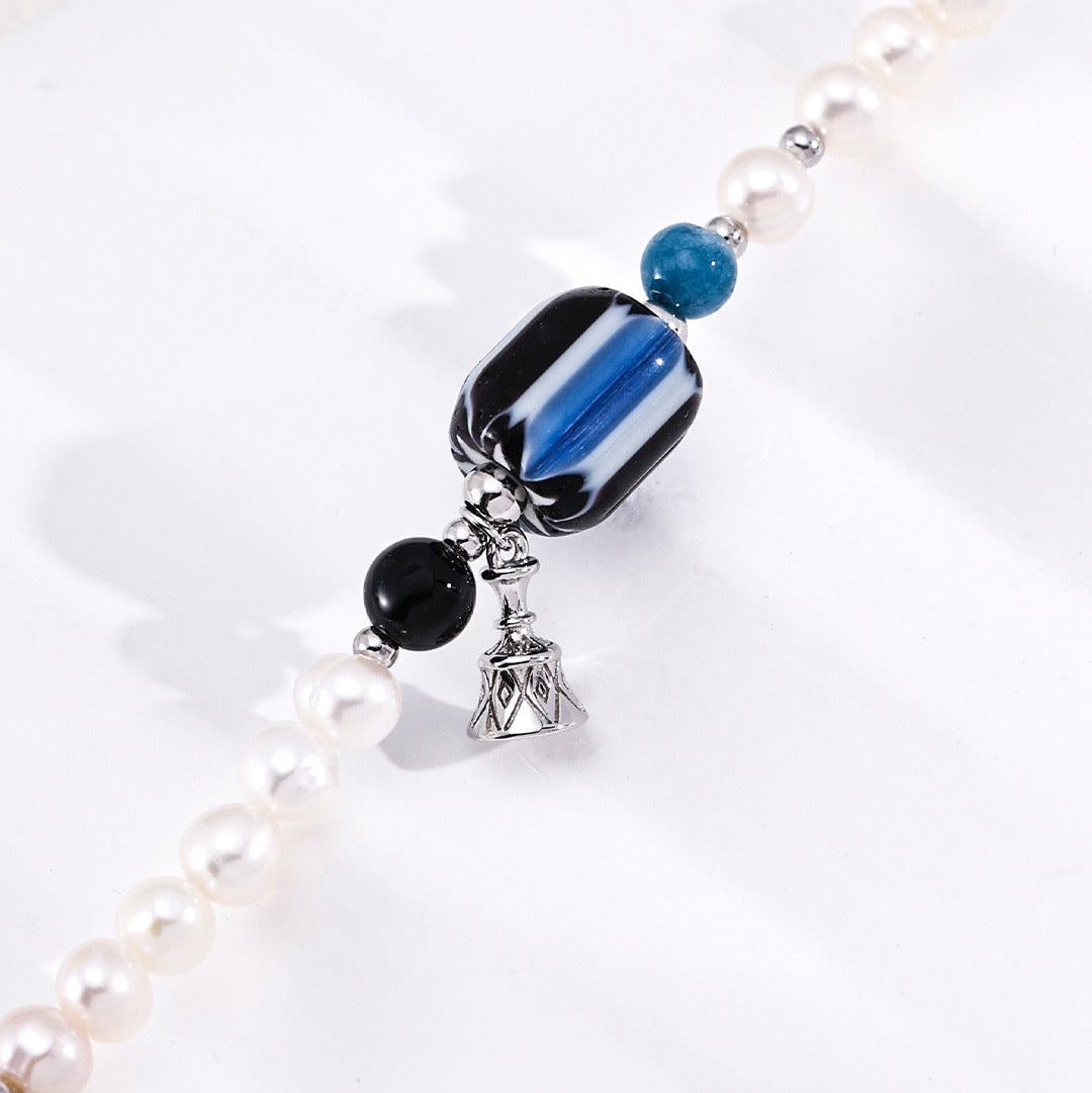 The Himalayan Flame Pearl & Agate Bracelet