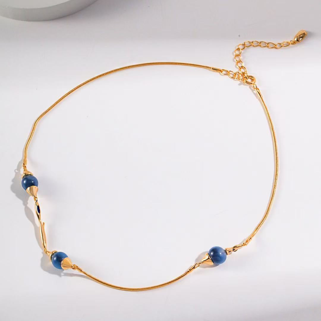 Golden Flow Agate Necklace
