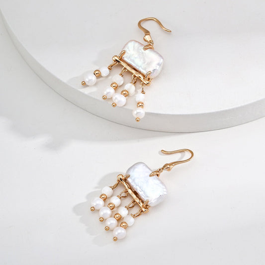 Statement Mother-of-Pearl & Freshwater Pearl Earrings