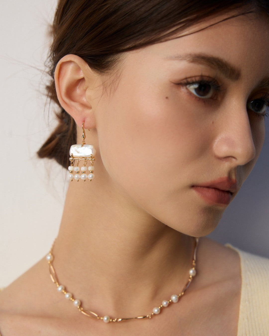 Statement Mother-of-Pearl & Freshwater Pearl Earrings