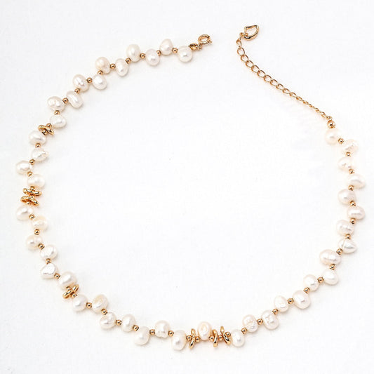 Irregular Pearl Beaded Necklace