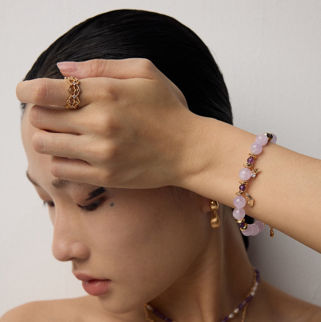 Intricate Lace-Inspired Zirconia Open Ring Sterling Silver