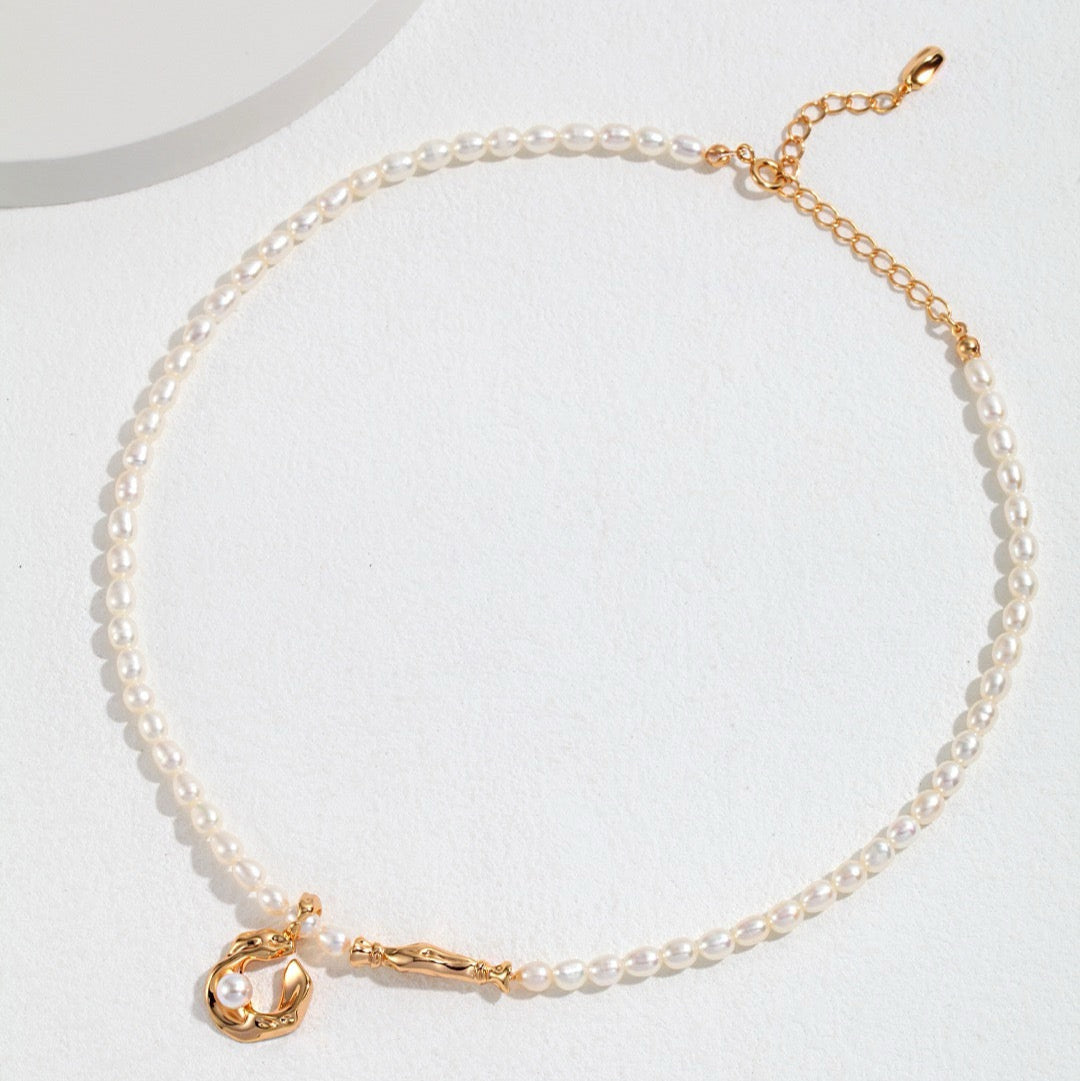 Silken Embrace Freshwater Pearl Necklace