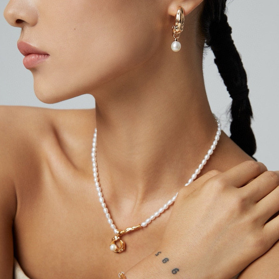 Silken Embrace Freshwater Pearl Necklace