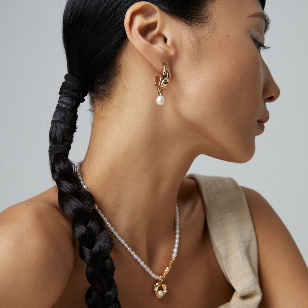 Silken Embrace Freshwater Pearl Necklace