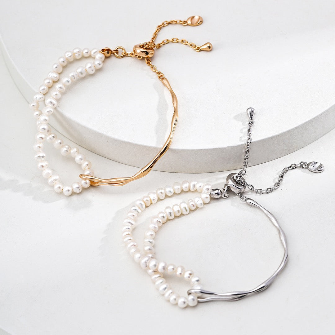 Timeless Dual-Strand Pearl Bracelet
