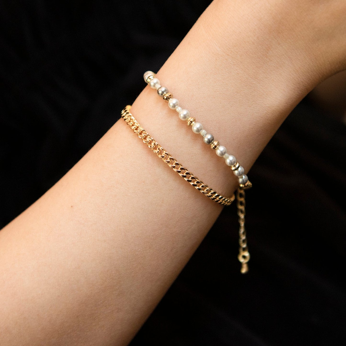 Swarovski Two-Tone Pearl Bracelet