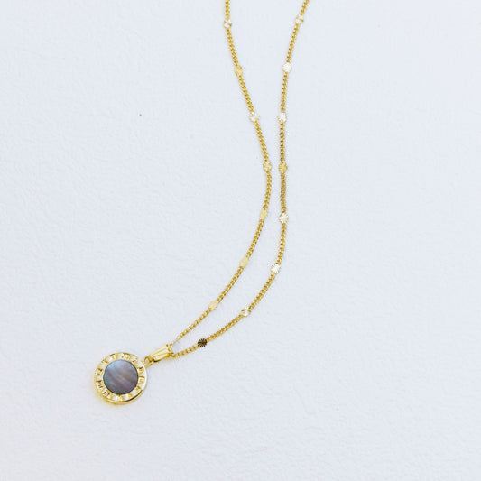 Timeless Gray Mother-of-Pearl Necklace
