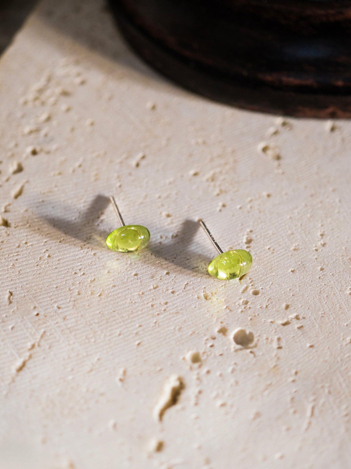 Springtime Muse – Natural Peridot Stud Earrings