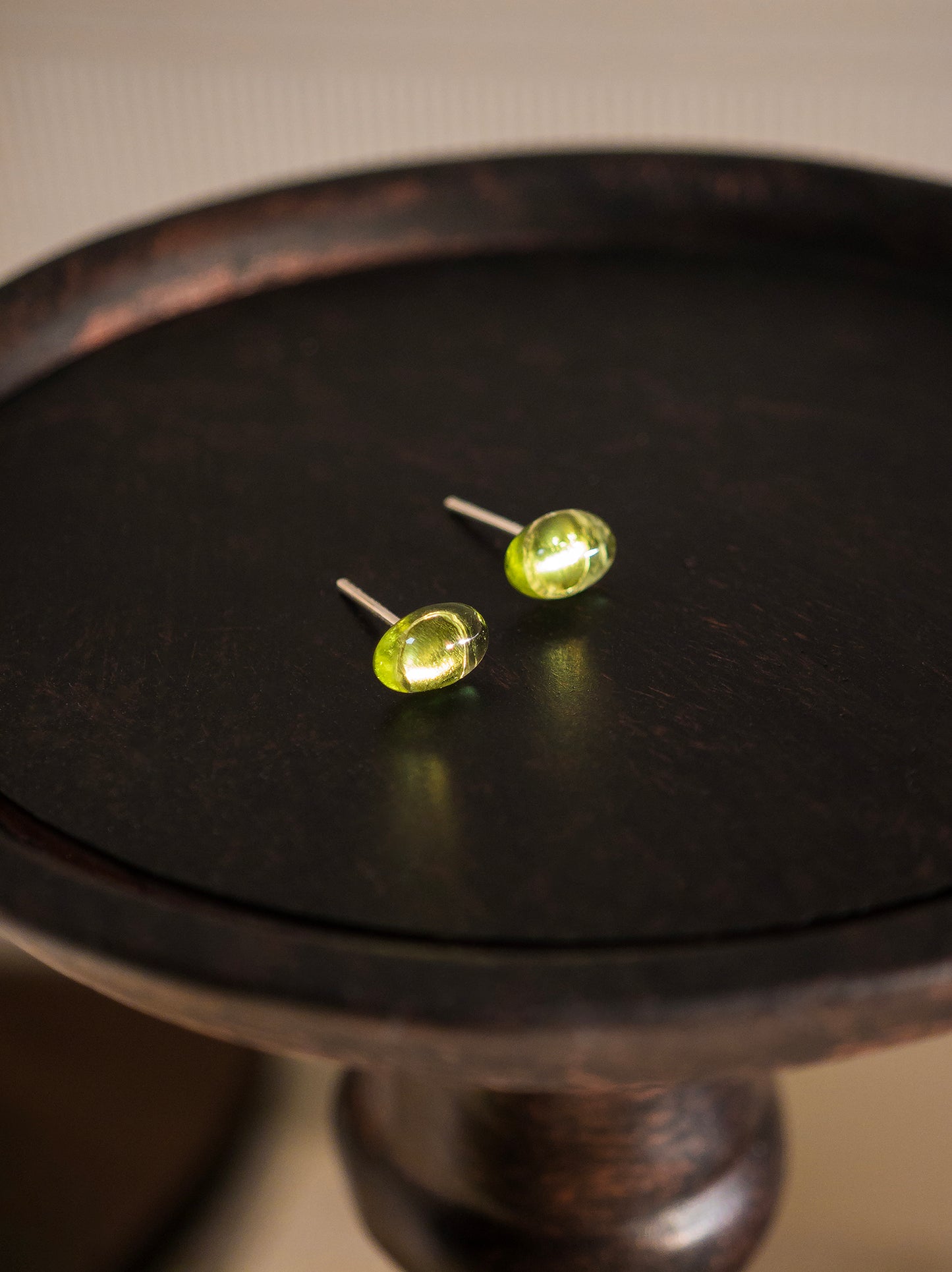 Springtime Muse – Natural Peridot Stud Earrings