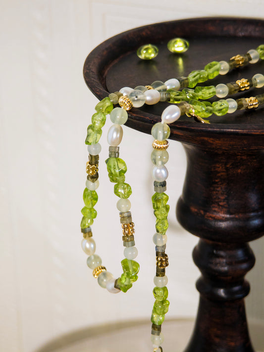 Springtime Muse – Fresh Green Necklace