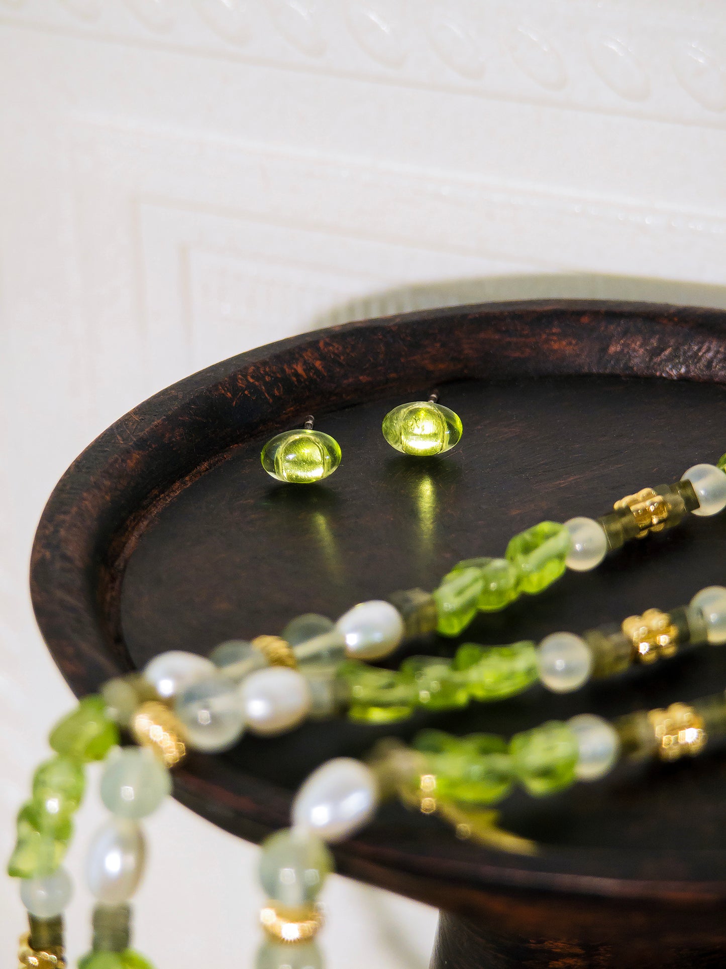 Springtime Muse – Natural Peridot Stud Earrings