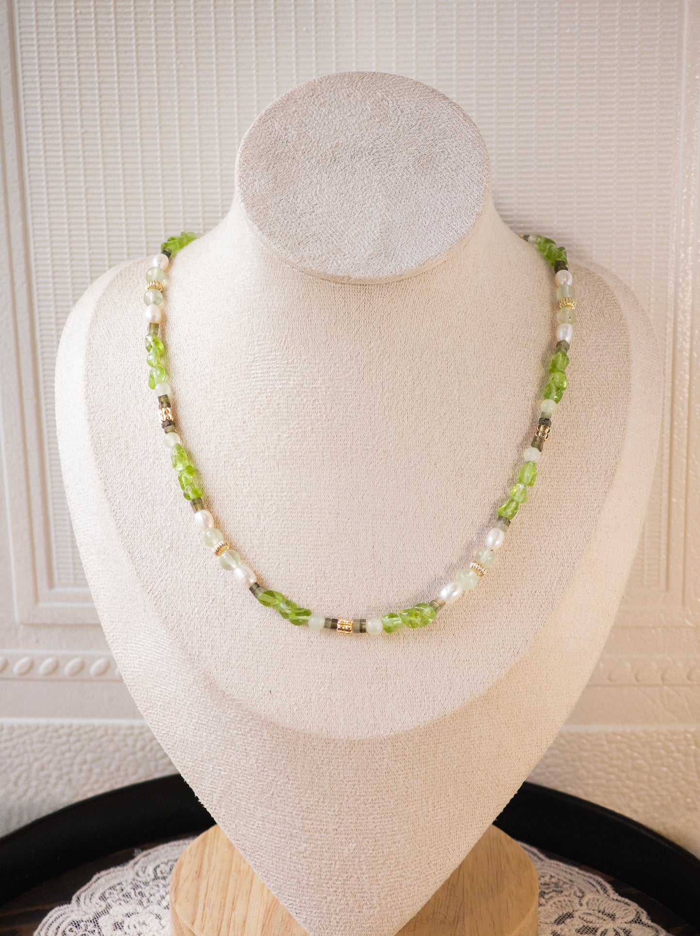 Springtime Muse – Fresh Green Necklace
