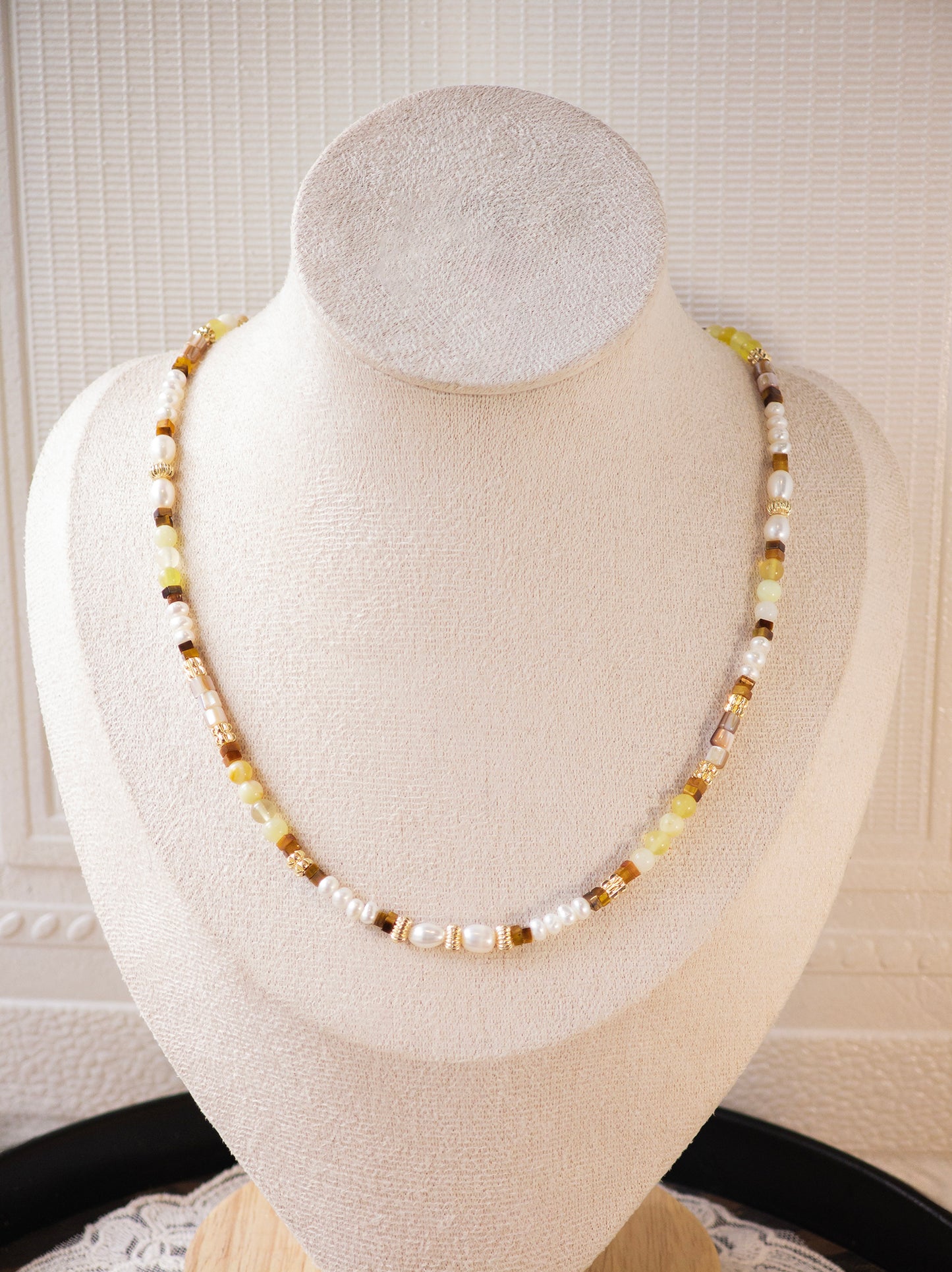 Springtime Muse –Pastel Yellow Necklace
