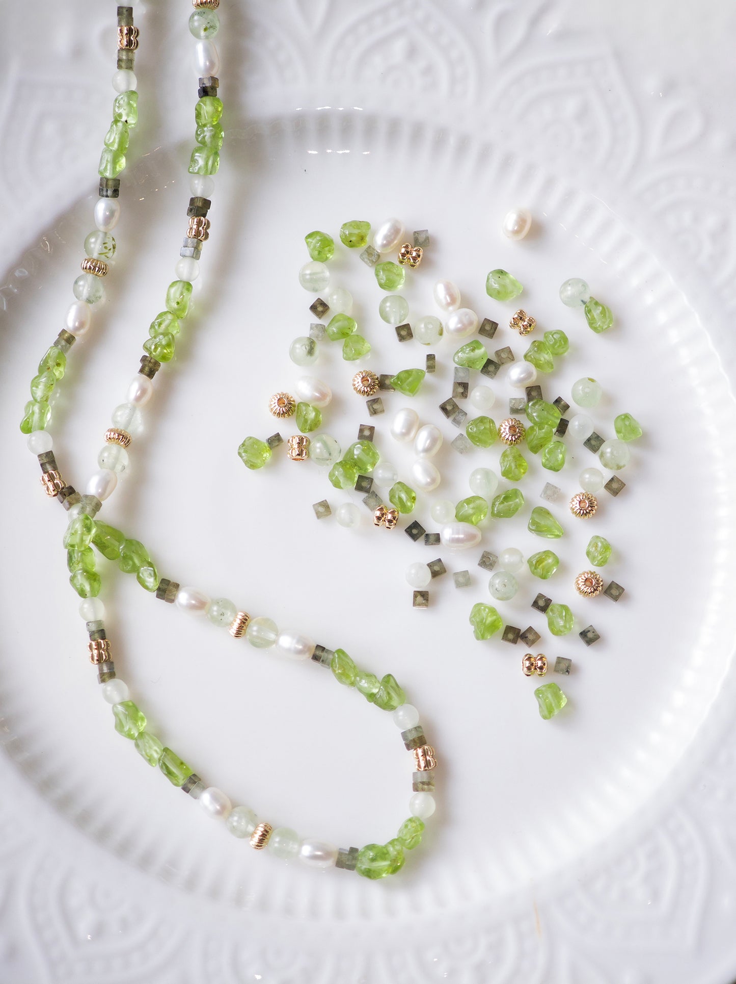 Springtime Muse – Fresh Green Necklace