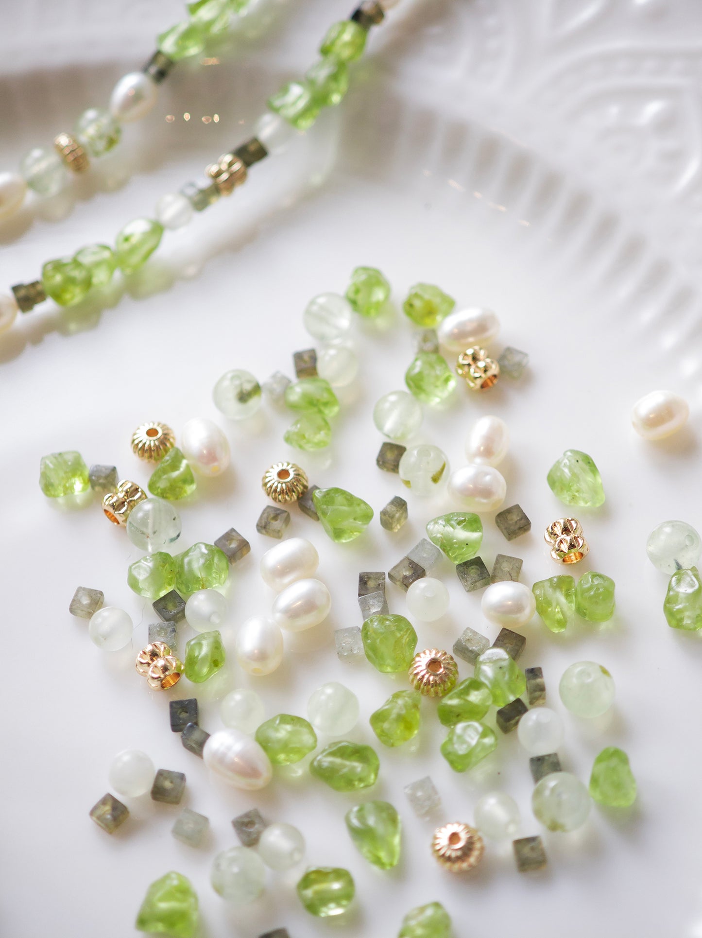 Springtime Muse – Fresh Green Necklace
