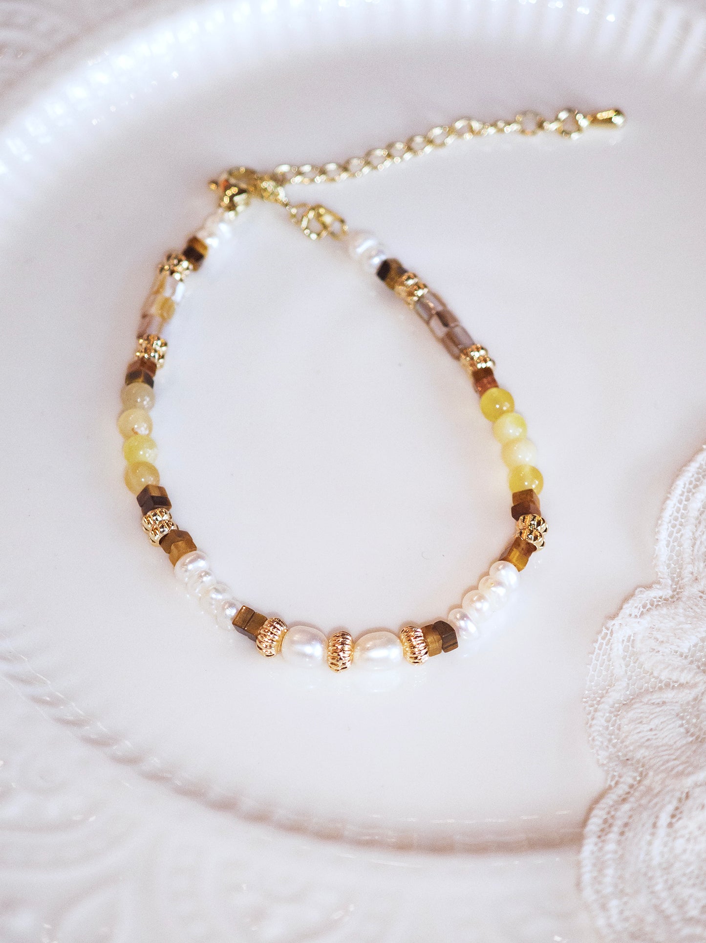 Springtime Muse –Pastel Yellow Bracelet