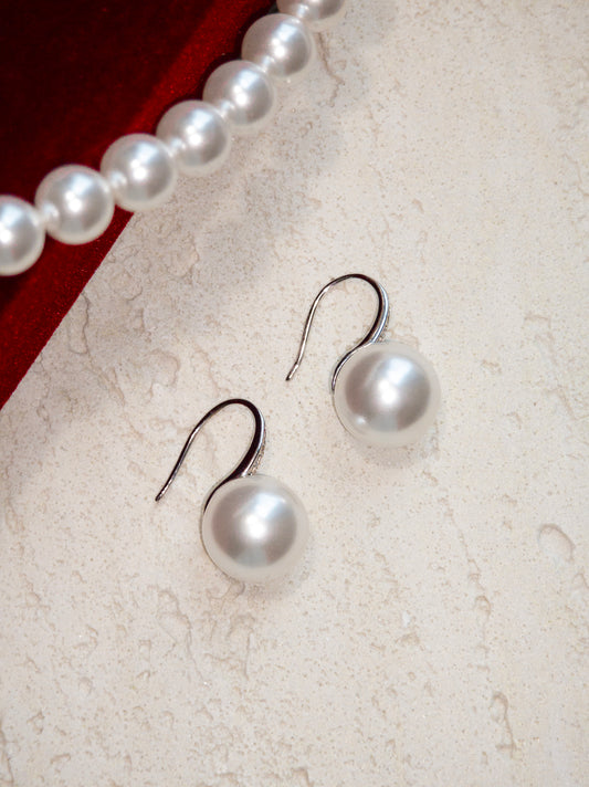 Classic Heel Pearl Drop Earrings