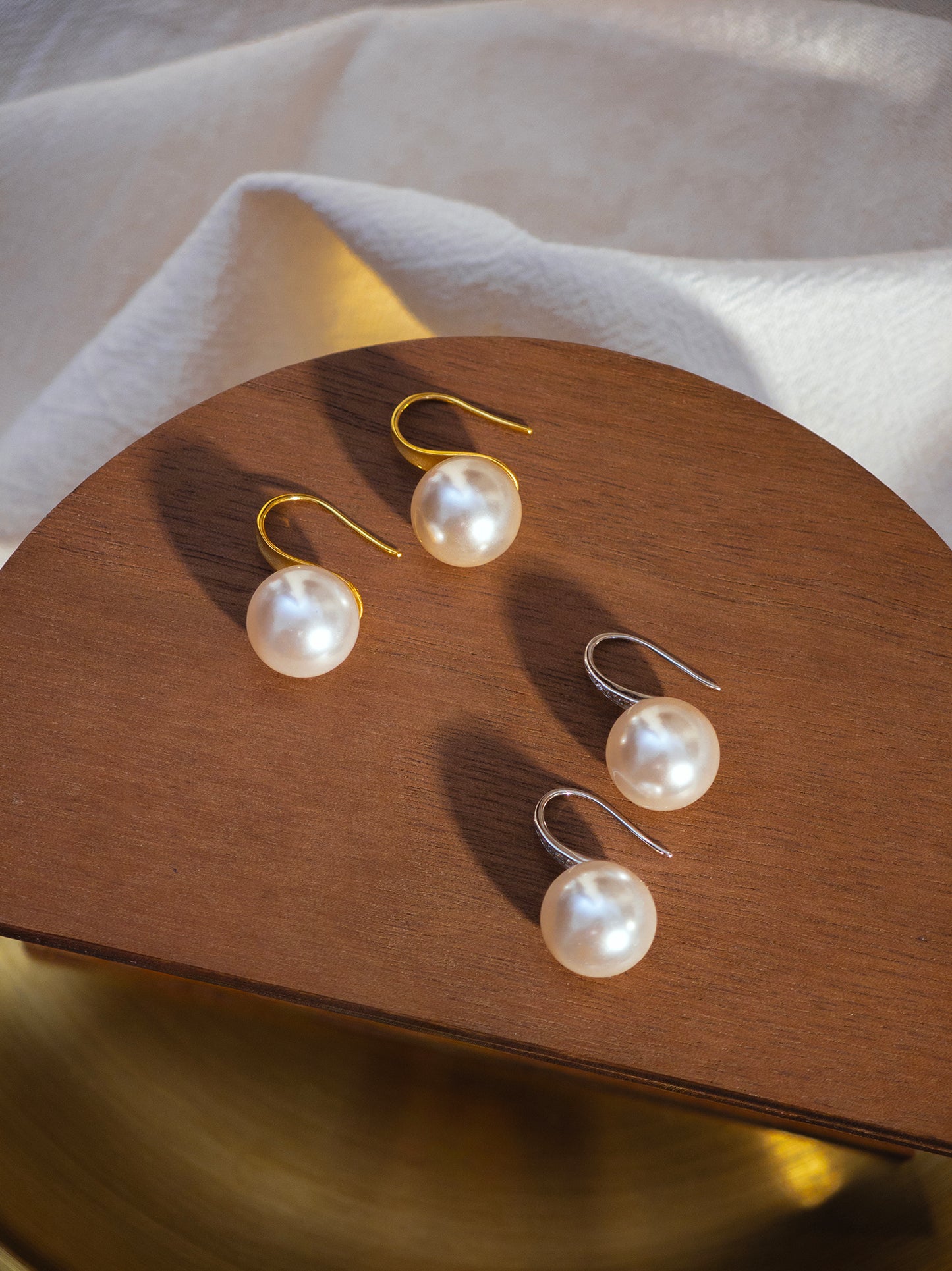 Classic Heel Pearl Drop Earrings