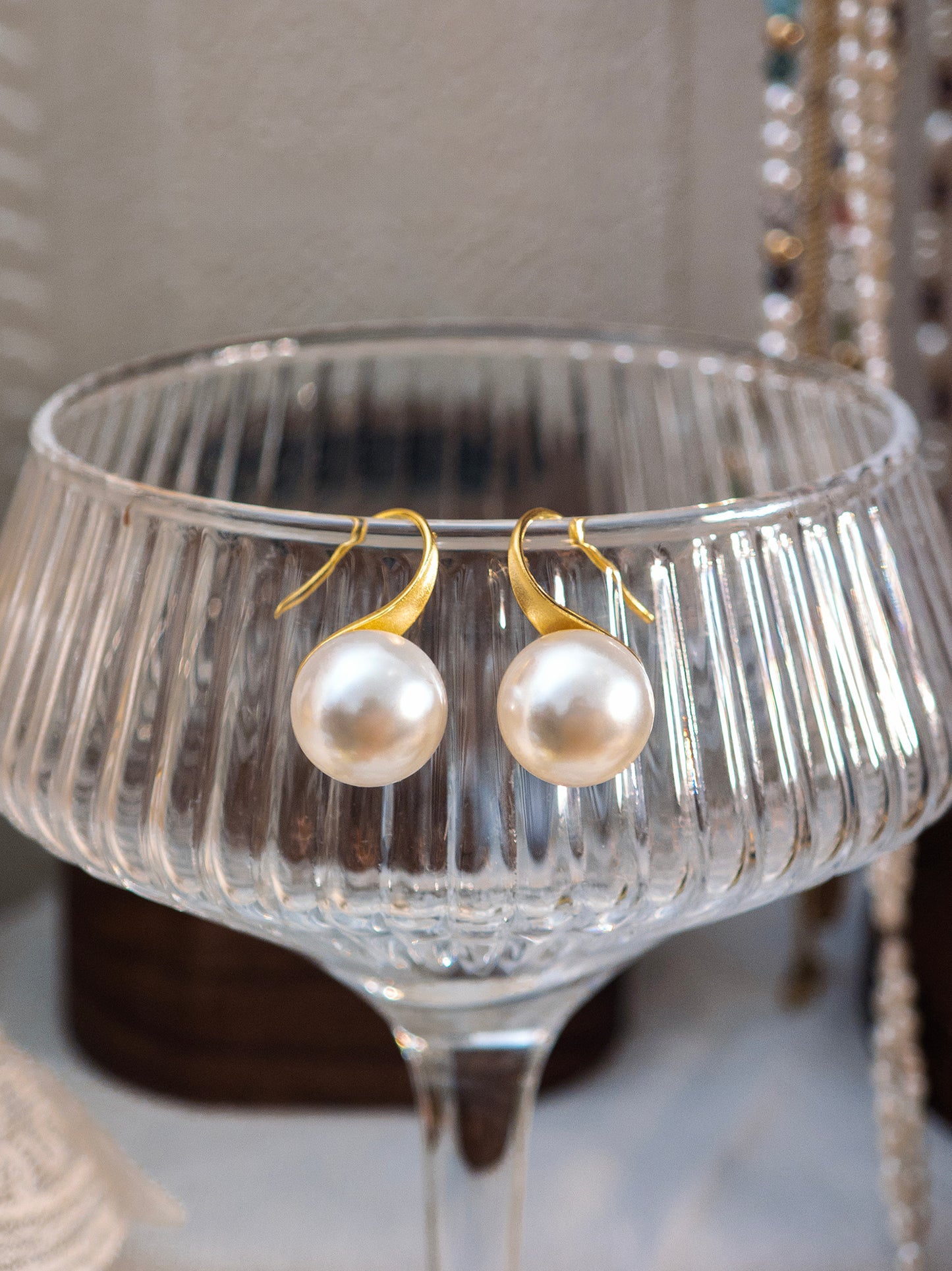 Classic Heel Pearl Drop Earrings