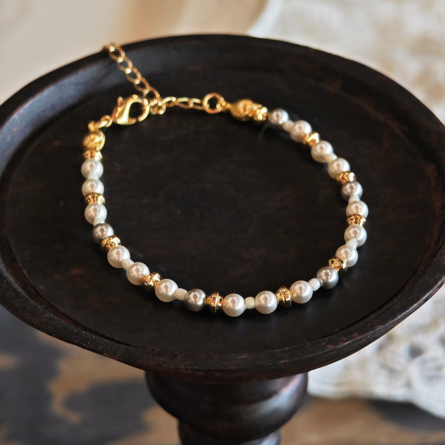 Swarovski Two-Tone Pearl Bracelet