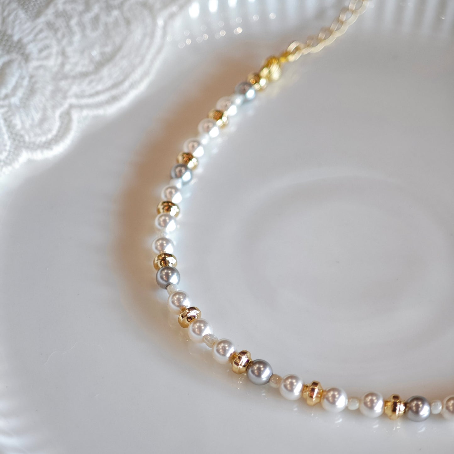 Swarovski Two-Tone Pearl Bracelet