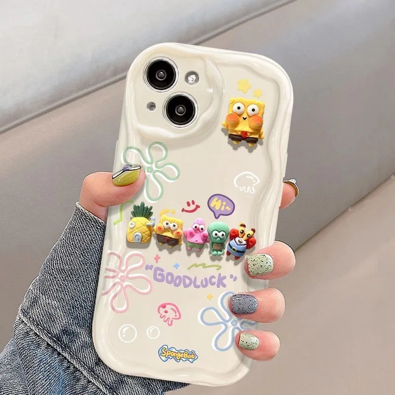 🍍Bikini Bottom Bunch – Sassy Silicone SpongeBob iPhone Case 🍍
