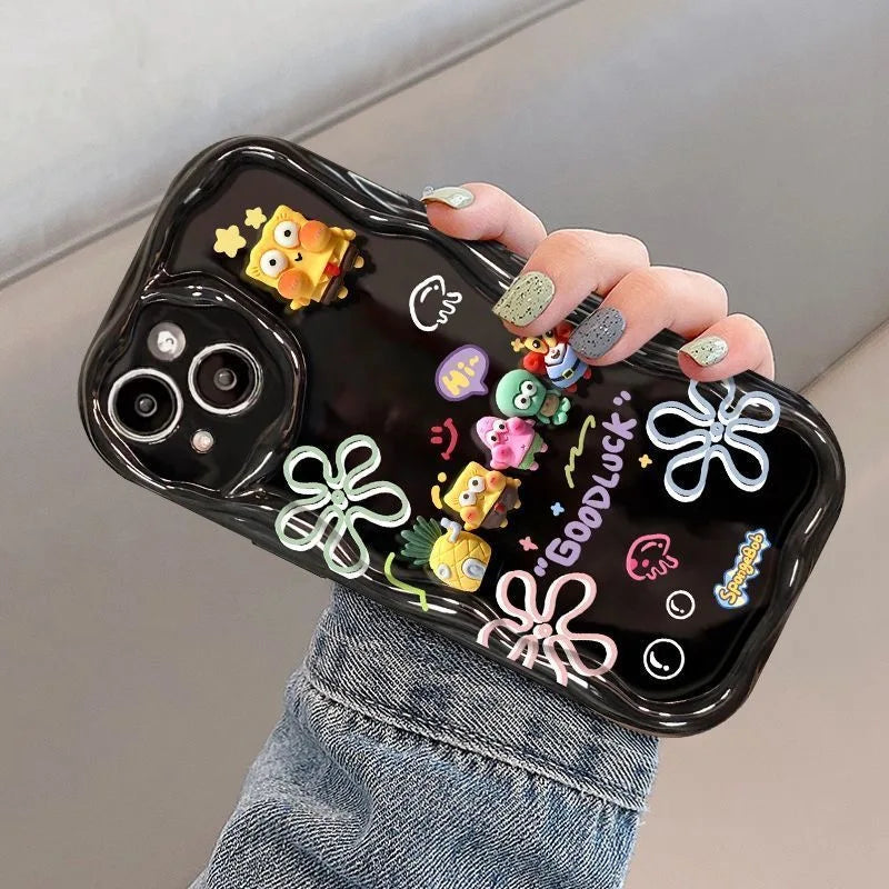 🍍Bikini Bottom Bunch – Sassy Silicone SpongeBob iPhone Case 🍍