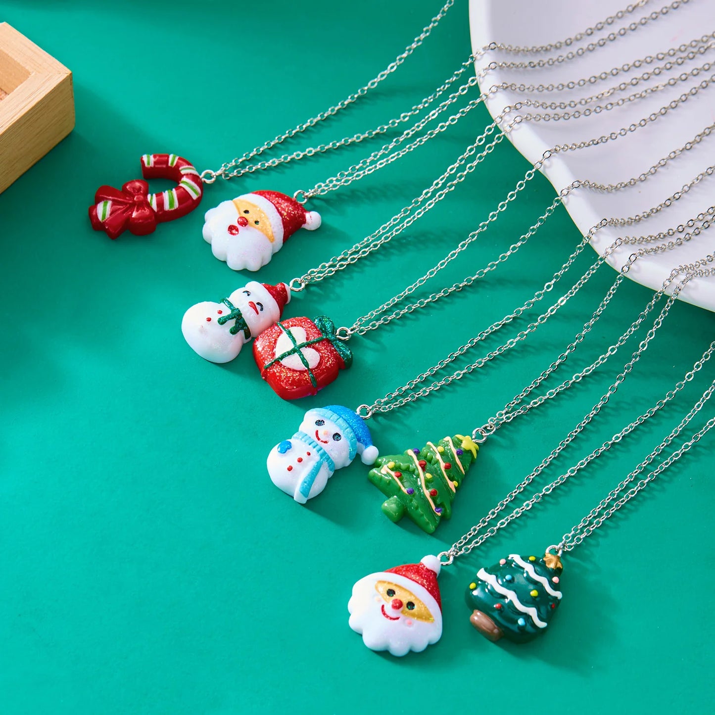 Festive Christmas Charm Necklaces Holiday Cheer Collection