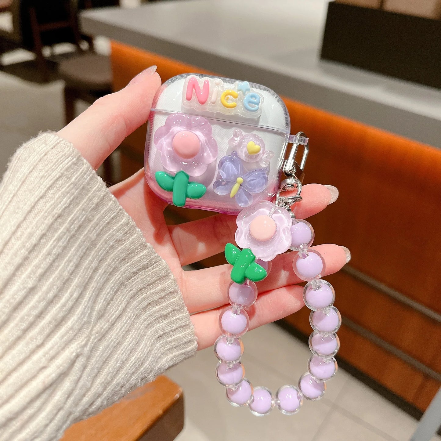 Korean Style Fresh Flower Earphone Case For AirPods