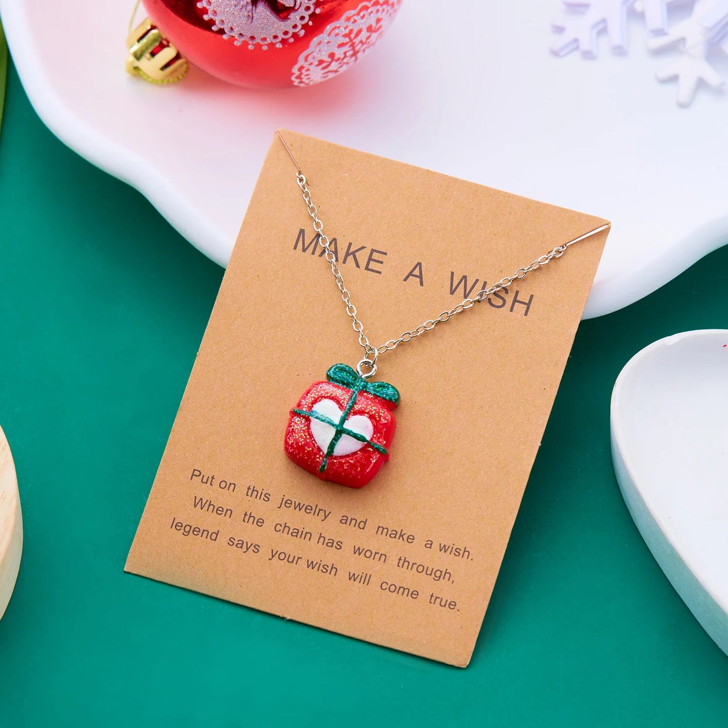Festive Christmas Charm Necklaces Holiday Cheer Collection