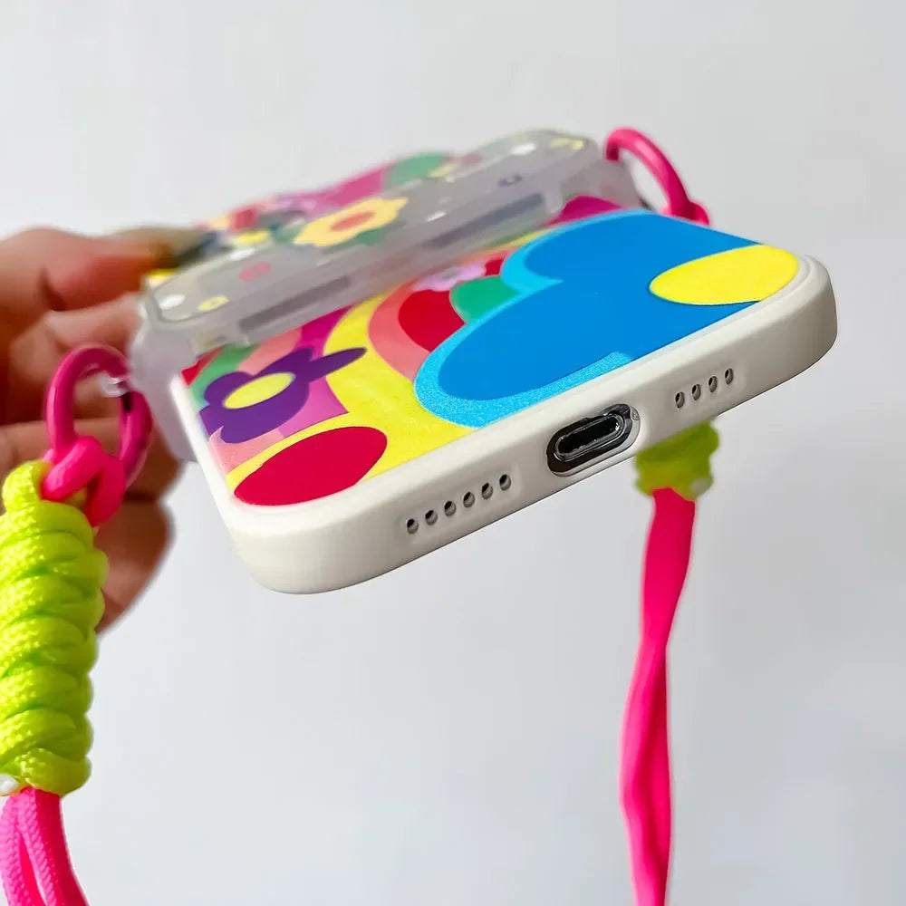 Dopamine-Boosting Phone Case iPhone 15/16 with Crossbody Lanyard