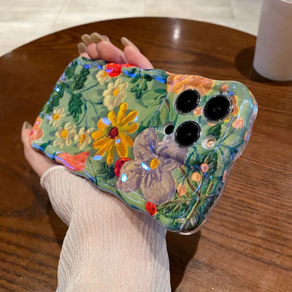 🌸 Petals & Paint – Oil Painting Art Floral iPhone Case