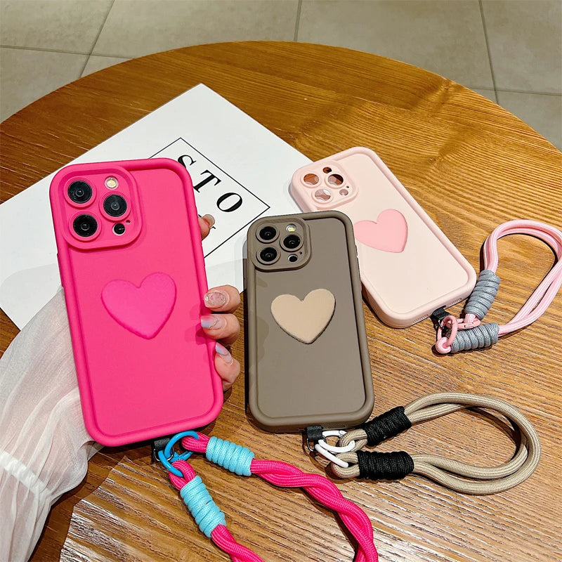 🎯 Hit Me with Your Heart iPhone Case – Lanyard-Ready & Bold