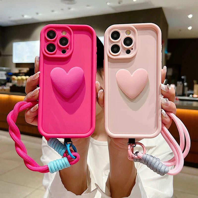🎯 Hit Me with Your Heart iPhone Case – Lanyard-Ready & Bold