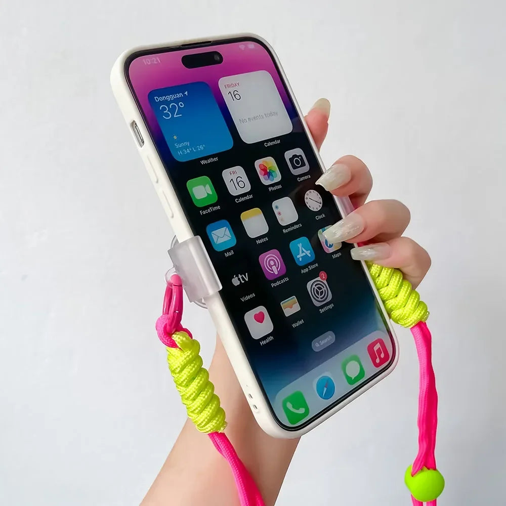 Dopamine-Boosting Phone Case iPhone 15/16 with Crossbody Lanyard