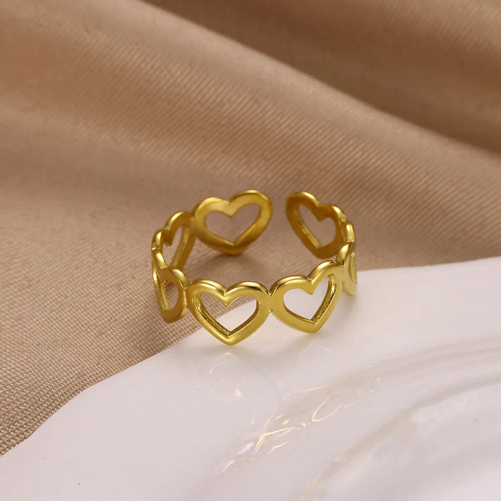 Romantic Heart Adjustable Ring - Love in Every Curve!
