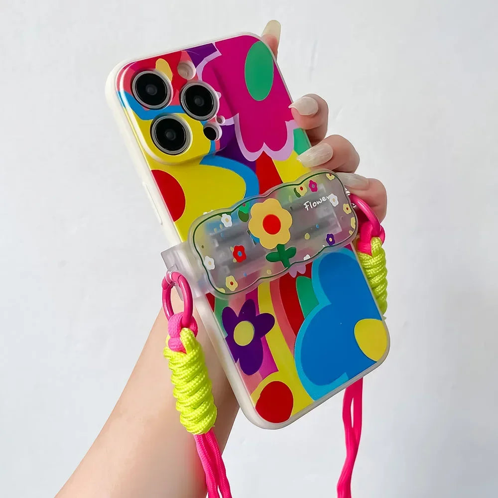 Dopamine-Boosting Phone Case iPhone 15/16 with Crossbody Lanyard