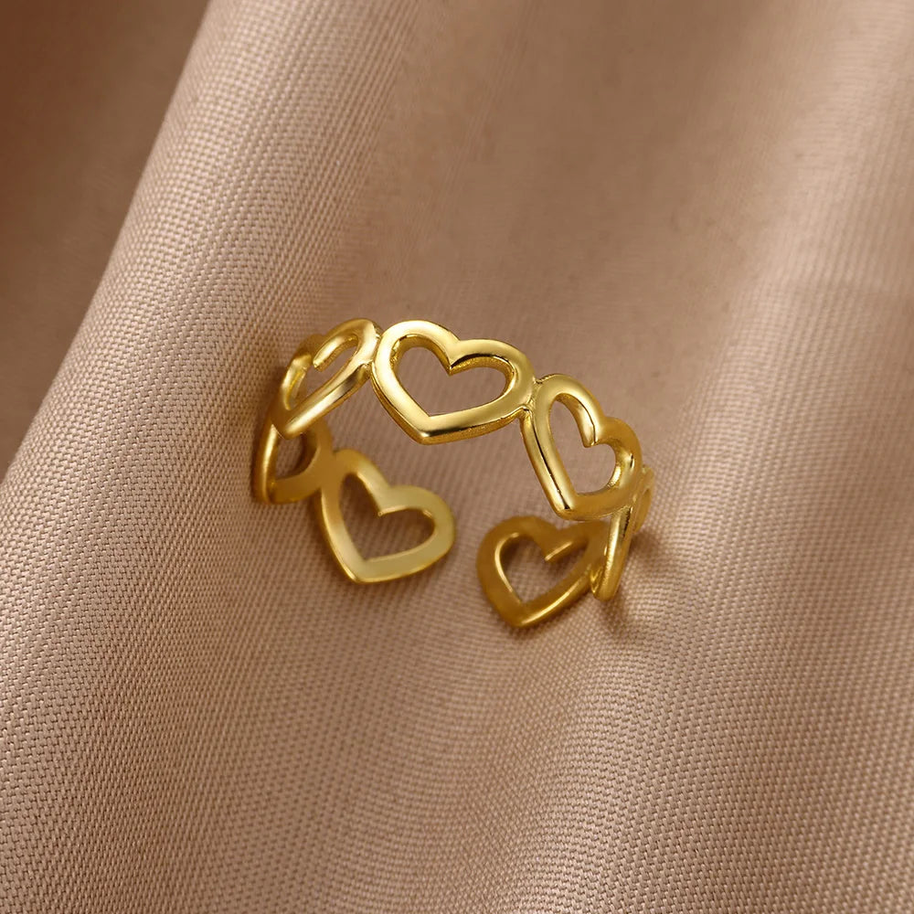 Romantic Heart Adjustable Ring - Love in Every Curve!