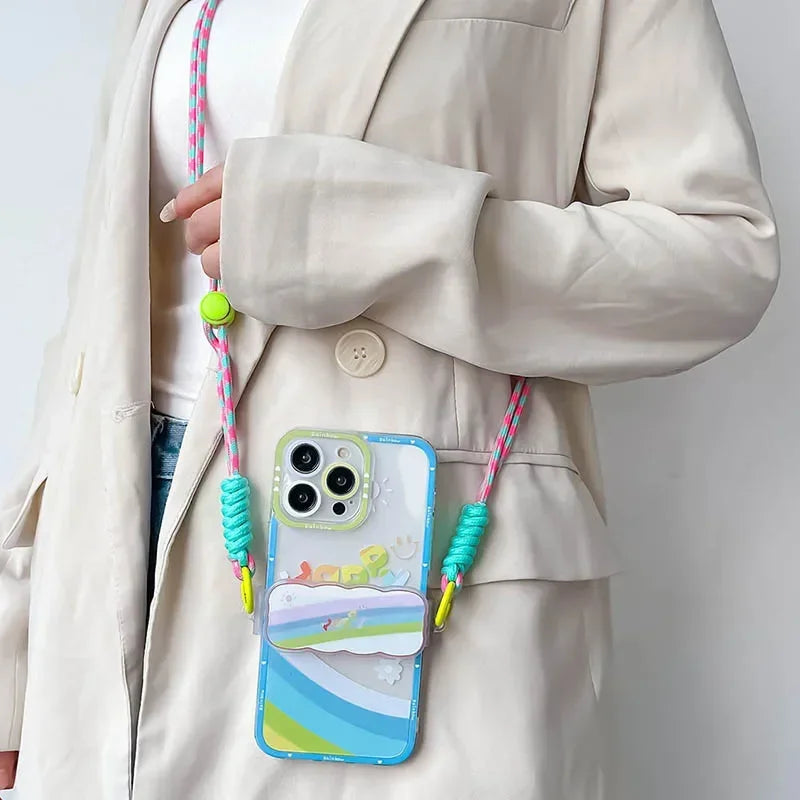 Dopamine-Boosting Phone Case with Crossbody Lanyard iPhone