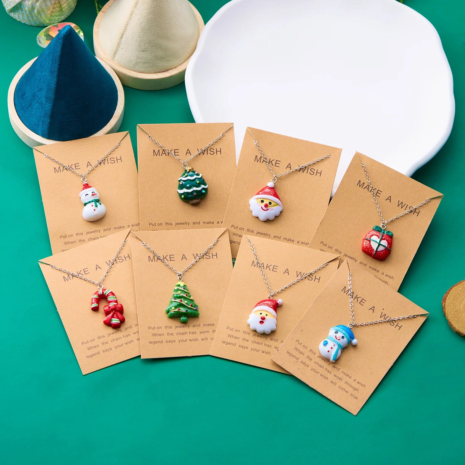 Festive Christmas Charm Necklaces Holiday Cheer Collection