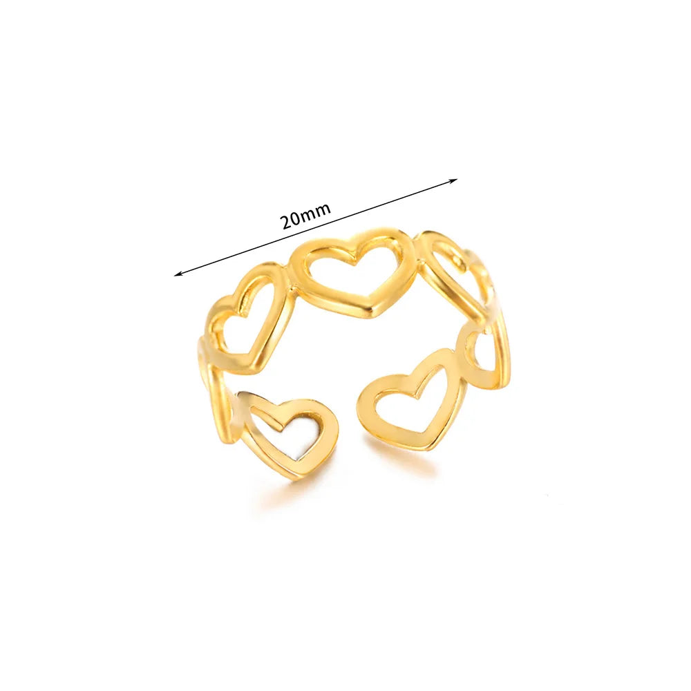 Romantic Heart Adjustable Ring - Love in Every Curve!