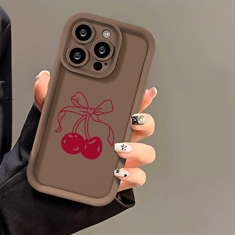 🍒 Cherry On Top! Soft Silicone iPhone Case - iPhone 12/13/14 series